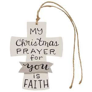 My Christmas Prayer Wooden Cross Ornament - 3 Asstd.