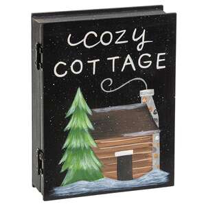 Cozy Woodland Eve Wooden Book Box - 3 Asstd.