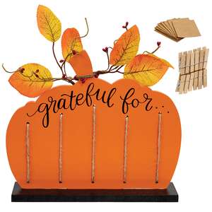 Grateful For...Pumpkin Clipboard on Base