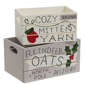 2/Set - Reindeer Oats Delivery Nesting Crates