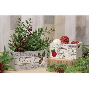 2/Set - Reindeer Oats Delivery Nesting Crates