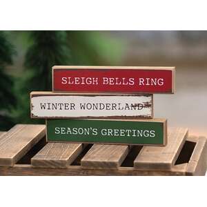 Season's Greetings Mini Stick - 3 Asstd.