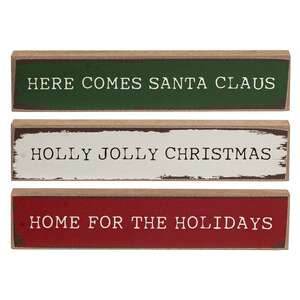 Holly Jolly Christmas Mini Stick - 3 Asstd.