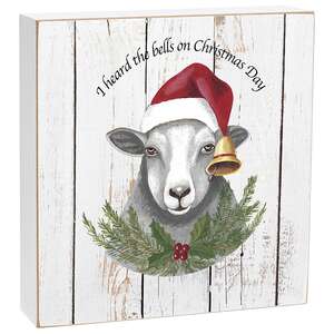 Christmas Farm Animal Box Sign - 4 Asstd.