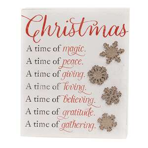 Christmas Time Snowflakes Layered Box Sign 38888;