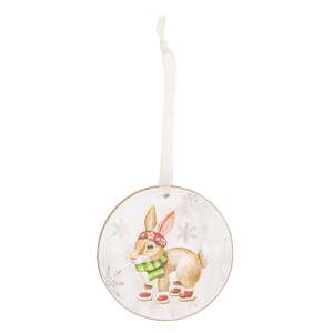 Winter Woodland Friend Round Ornament, 3”, 4 Asstd. 38894;