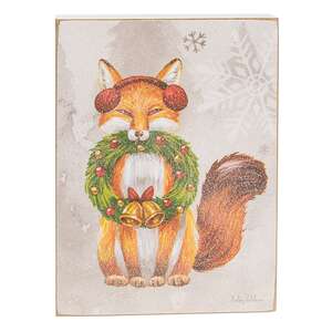 Warm Winter Woodland Fox or Raccoon Box Sign, 2 Asstd. 38897;
