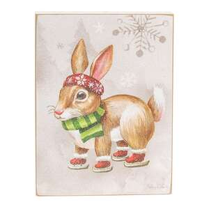 38898 Warm Winter Woodland Bunny or Squirrel Box Sign. 2 Asstd. 38898;
