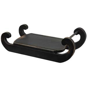 Distressed Black Wooden Sled - 15"