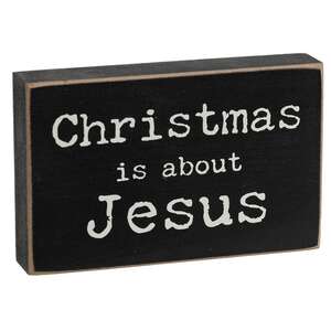 Happy Birthday Jesus Rectangle Wooden Block - 2 Asstd.