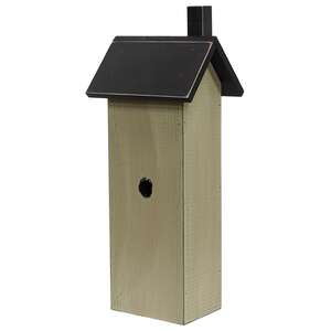 Distressed Wooden Primitive Saltbox House - 17.5"H - 3 Asstd.