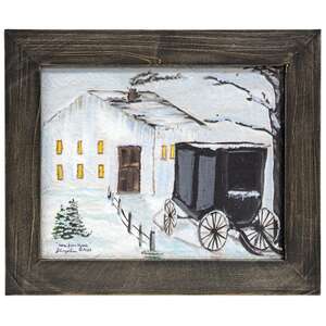 Home From Church Textured Framed Print - 10x8