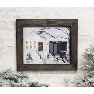 Home From Church Textured Framed Print - 10x8