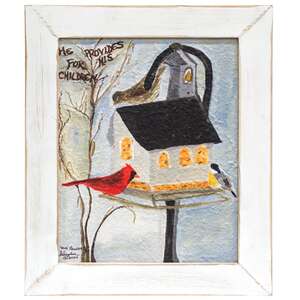 He Provides For His Children Textured Framed Print - 8x10