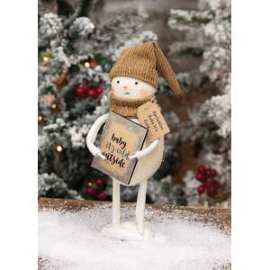 Baby It's Cold Sprinkles Standing Snowman with Sign