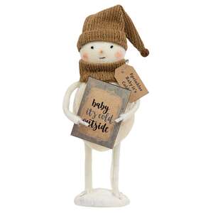 Baby It's Cold Sprinkles Standing Snowman with Sign