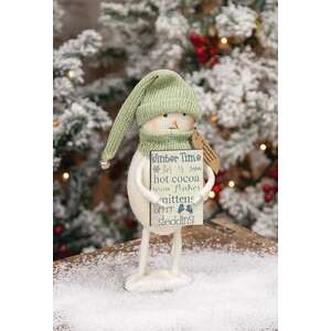 Sprinkles Winter Time Standing Snowman with Sign