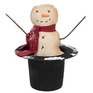 Stuffed Snowy Sparkle Snowman in Top Hat