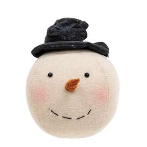 Stuffed Floppy Hat Snowman Head Sitter, 3 Asstd.