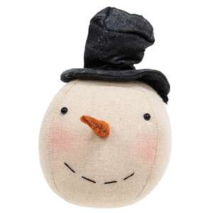 Stuffed Floppy Hat Snowman Head Sitter, 3 Asstd.