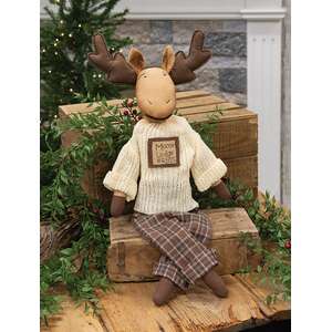 Stuffed Moose Lodge Sweater Doll