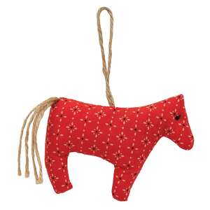 Stuffed Country Flower Horse Ornament