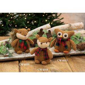 Cozy Christmas Stuffed Reindeer Sitter
