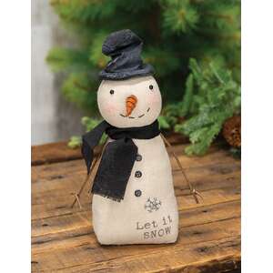 Let It Snow Stuffed Top Hat Snowman