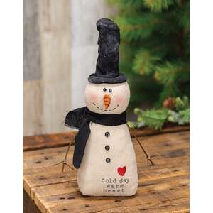 Cold Day Warm Heart Stuffed Top Hat Snowman