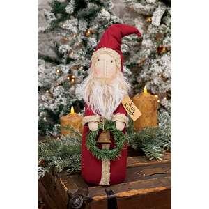 Stuffed Standing Primitive Kris with Wreath - 16"H