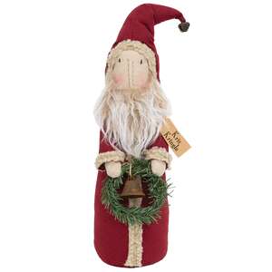Stuffed Standing Primitive Kris with Wreath - 16"H