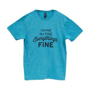 Everything’s Fine T-Shirt, Heather Galapagos Blue L188XXL;