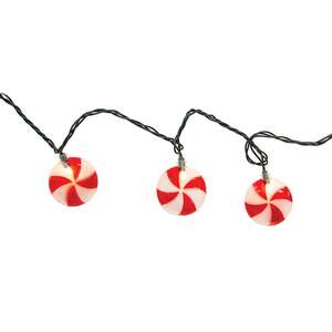 Peppermint Candy Light Strand, 10ct, 6ft 13727;