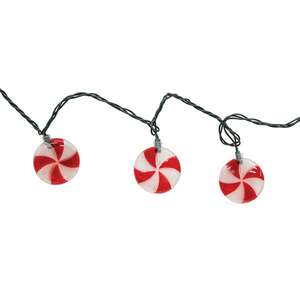 Peppermint Candy Light Strand, 10ct, 6ft 13727;