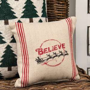 Believe Striped Pillow 19542Believe Striped Pillow 19542;