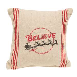Believe Striped Pillow 19542;