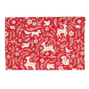 Yuletide Forest & Floral Folklore Red Placemat 19546;