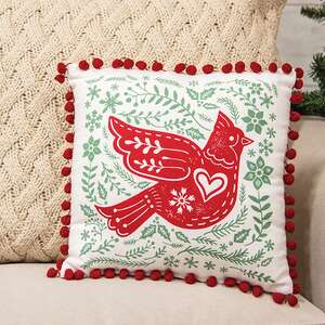 Yuletide Folklore Cardinal Pillow 19552;