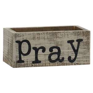 Distressed Wooden Pray Box #35144C