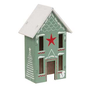 Wooden Yuletide Folklore Houses, 3/Set 38680;