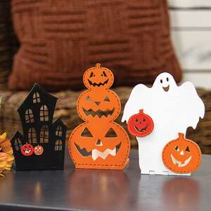 Wooden Halloween Votive Screen, 3 Asstd. 38727;