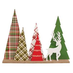 Winter Wonderland Forest Trees & Deer w/Base 38780;