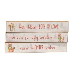 Warm Winter Wishes Frosty Woodland Mini Stick, 3 Asstd. 38895;