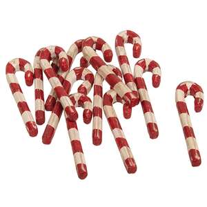 Carved Look Resin Antiqued Candy Canes, 3”H, 12/Set 38919Carved Look Resin Antiqued Candy Canes, 3”H, 12/Set 38919;