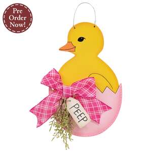 Hatching Peep Chicken with Bow Hanger, #38945