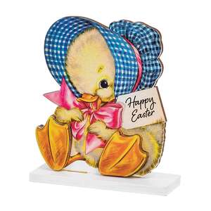 Vintage Happy Easter Chick on Base