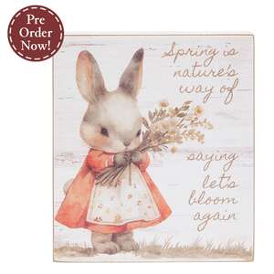 Let's Bloom Again Bunny Block, #38971