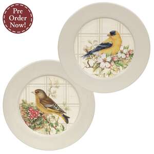 Yellow Bird Wood Plate - 2 Asstd.