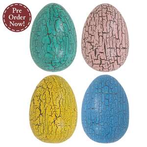 Crackled Wooden Eggs, #39104
