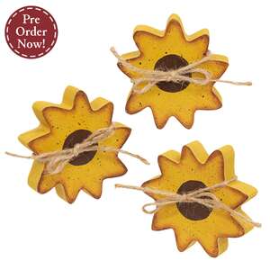 3 Set - Chunky Wooden Sunflower Sitters3 Set - Chunky Wooden Sunflower Sitters